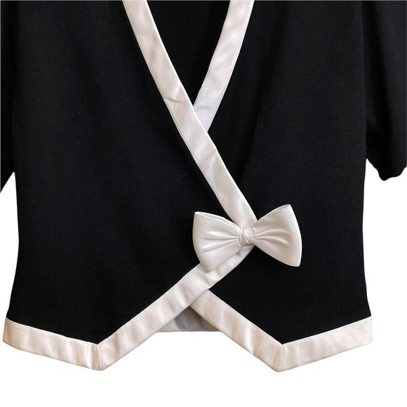 St John Neiman Marcus Women Formal Top 8 Satin Santana Knit Vintage Shoulder Pad - Picture 5 of 12